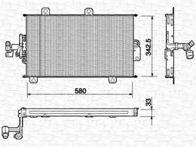 MAGNETI MARELLI 350203100000 -  Конденсатор, кондиционер